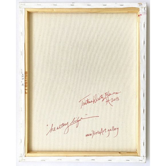 Healthy Life - Original Collage Art Signed Asian Fusion Painting 16”x20” - Picture 12 of 12